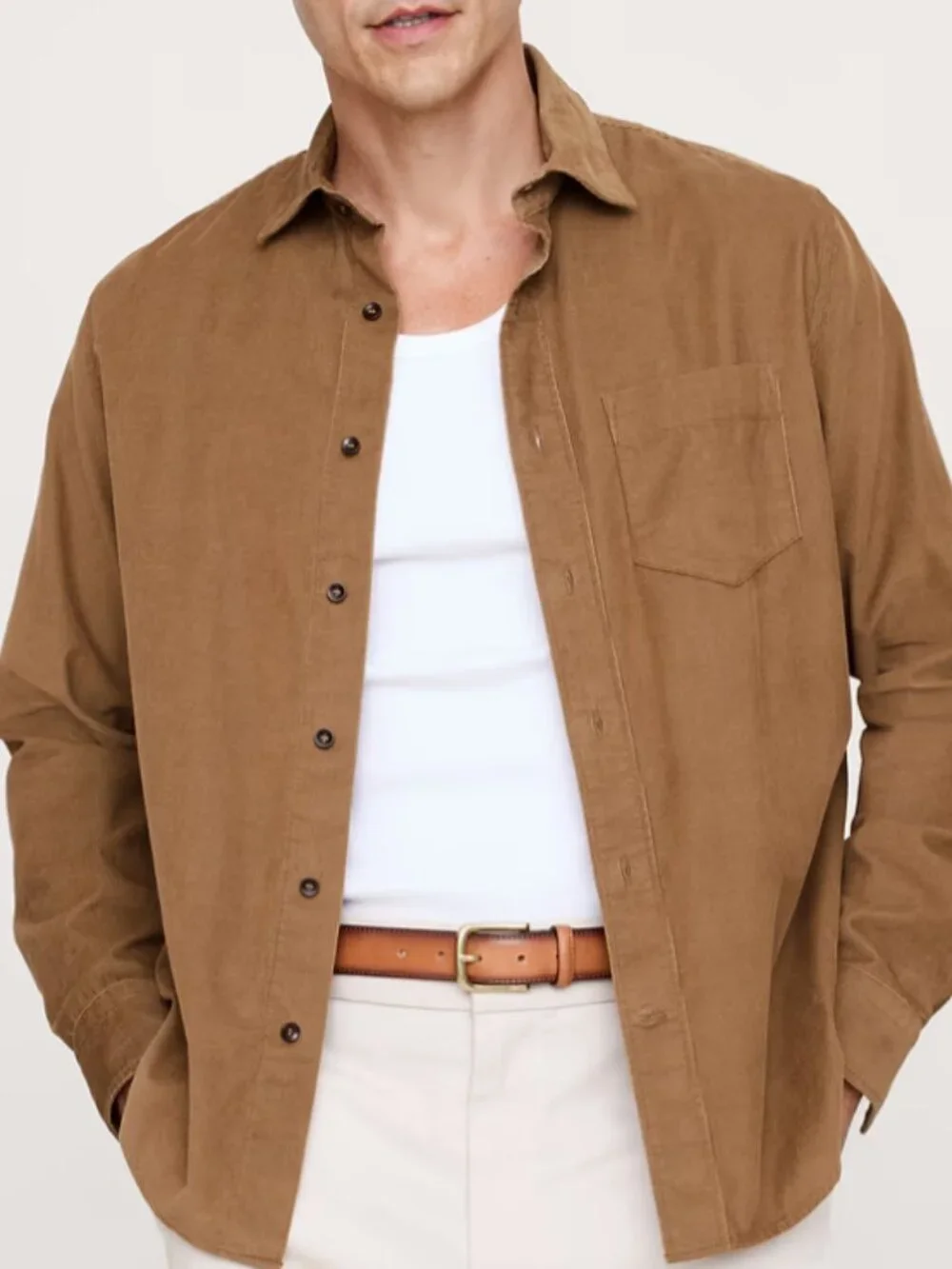 Banana Republic Standard-Fit Corduroy Shirt Brown XXL